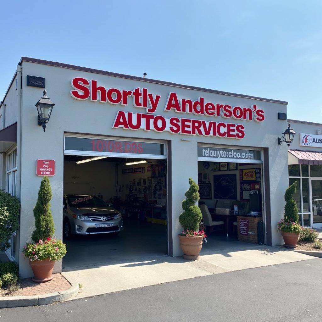 Shortly Anderson's Auto Services Shop Front