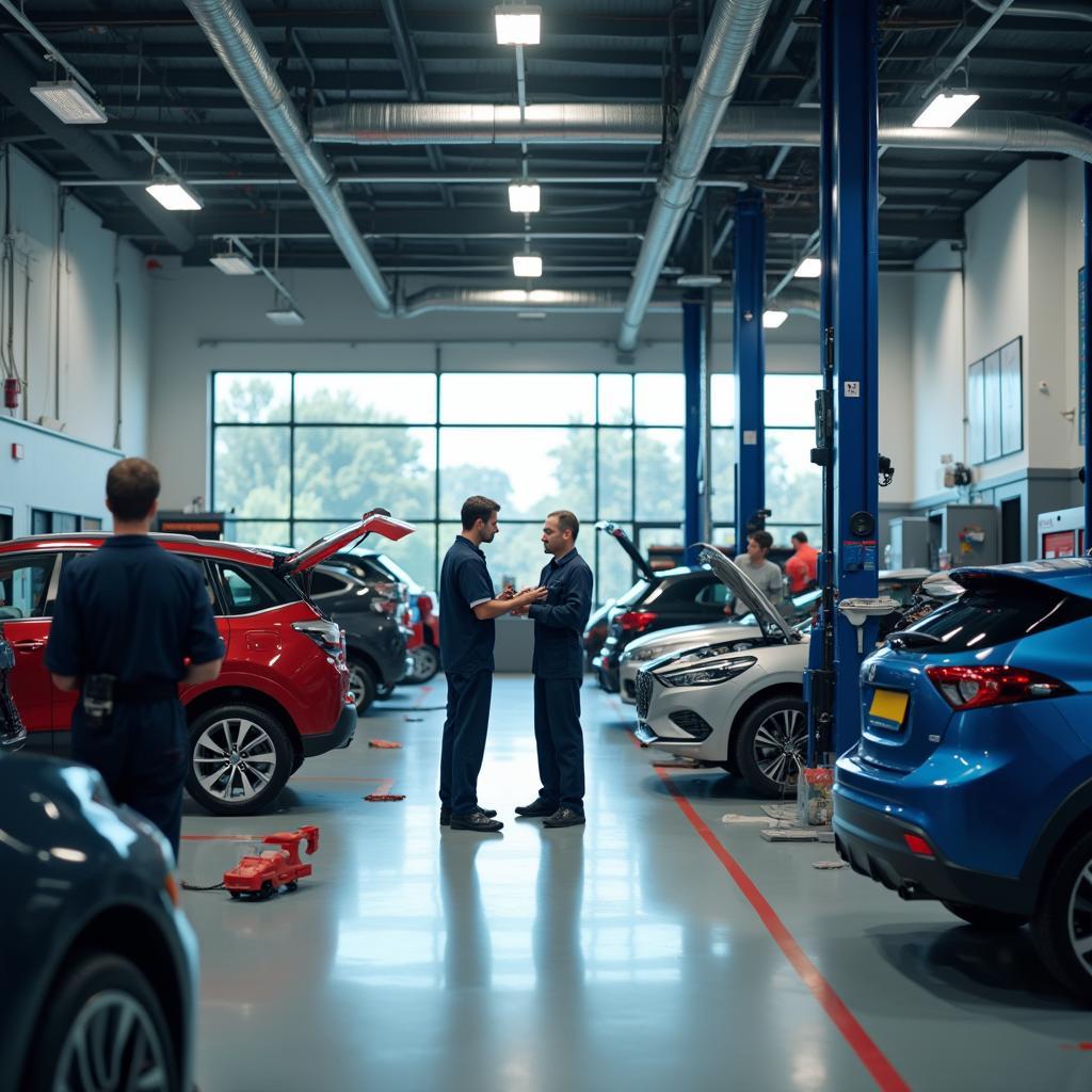 Modern auto service shop in Smyrna Vinings