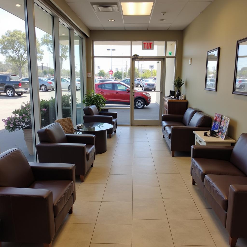 Comfortable and Modern Waiting Area at a Spring Valley Auto Care Service Center