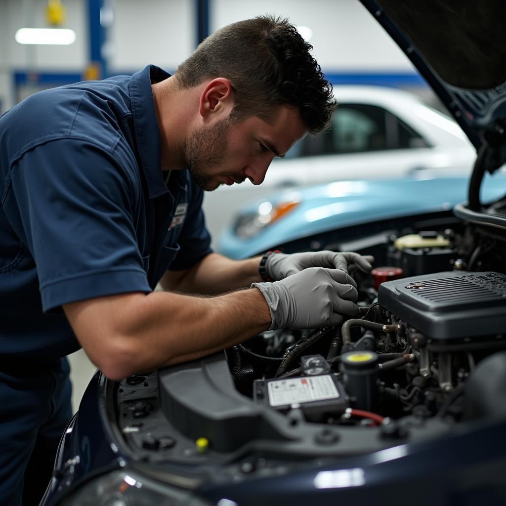 Steve's Tire & Auto Service Mechanic Working