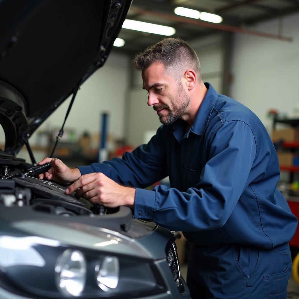 Stouts Auto Service Largo technician working