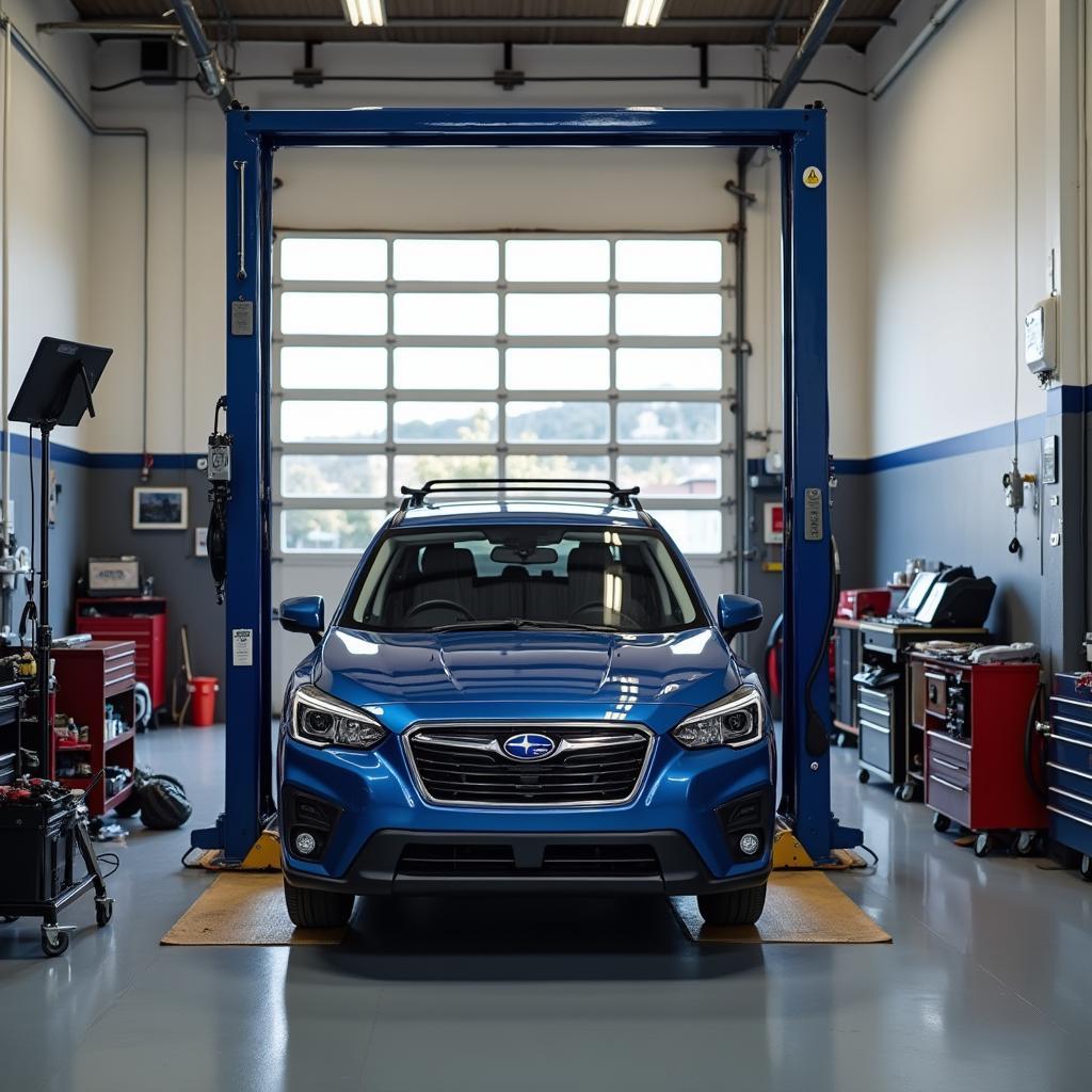 Subaru Vehicle in Service Bay PMB