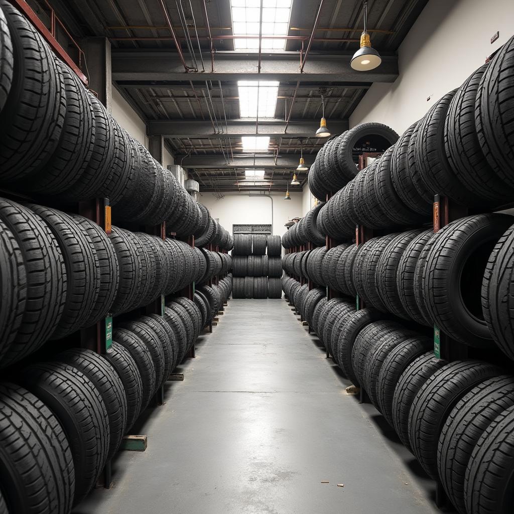 Tallahassee tire shop interior with a wide selection of tires