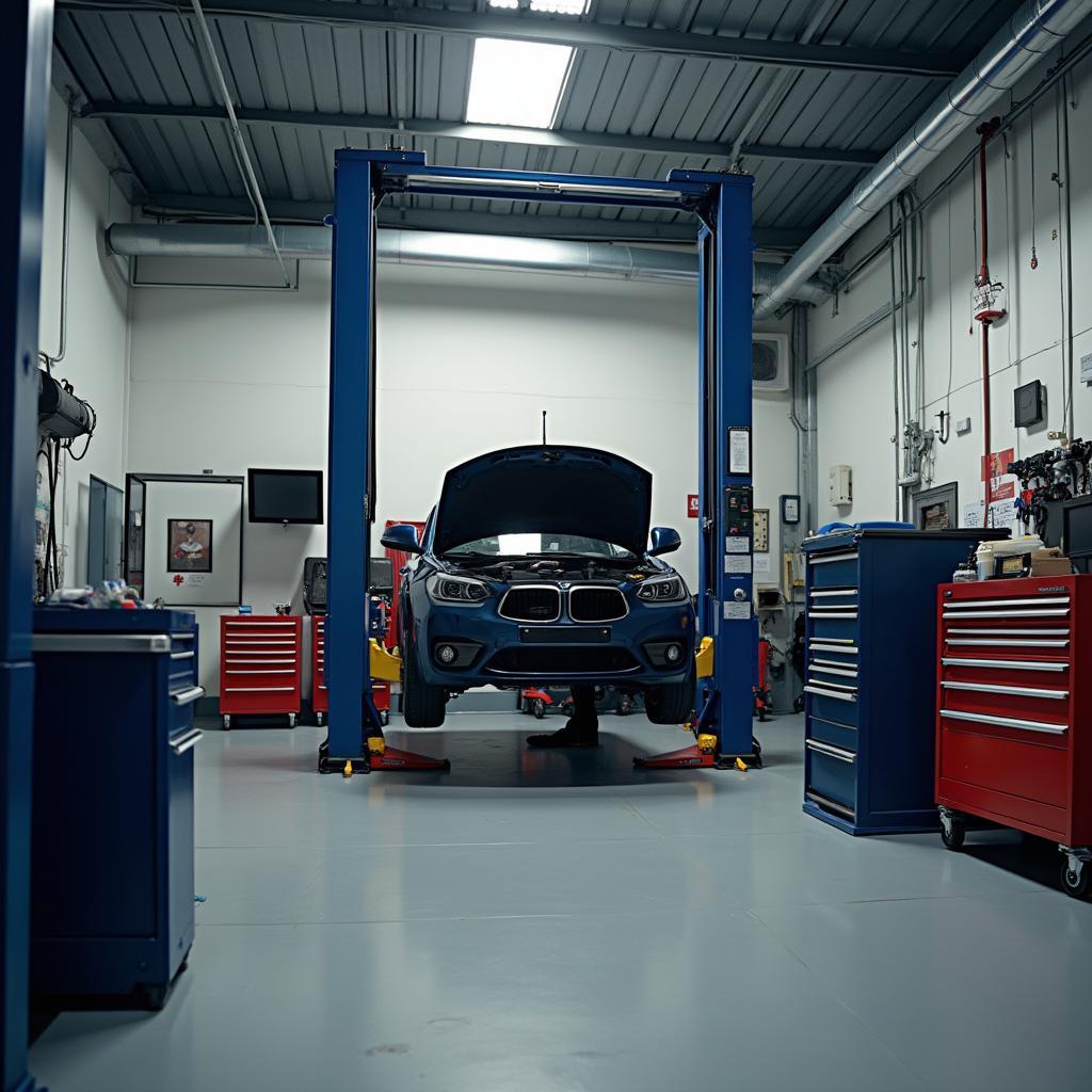 Modern auto repair shop in Telford