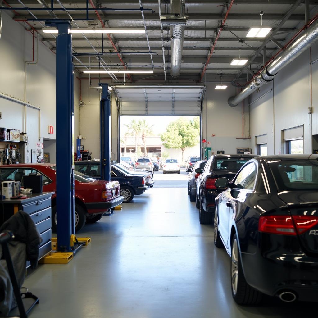 Modern and clean auto shop interior in Temecula