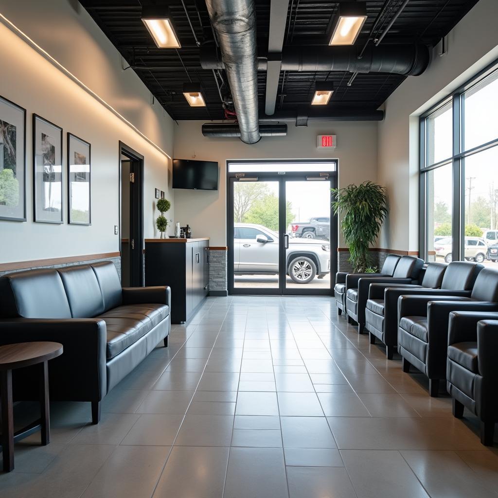 Comfortable waiting area in a Terre Haute auto service center