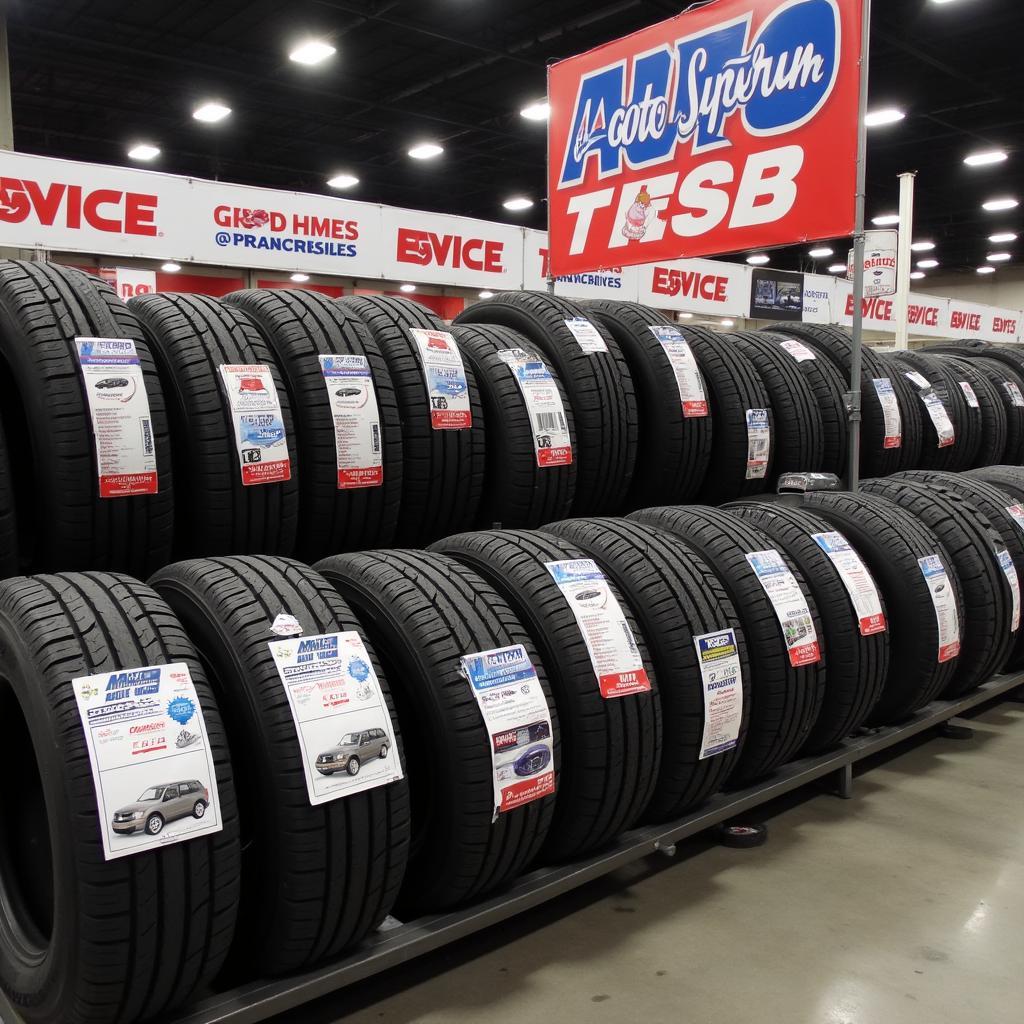 Tire Display at Auto Service Fair