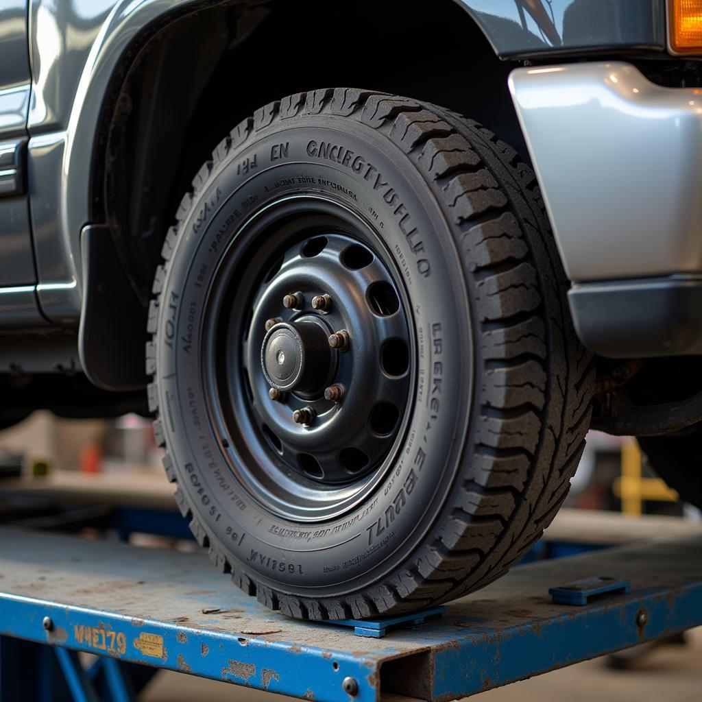 Tire Rotation and Balancing at an Auto Service Center