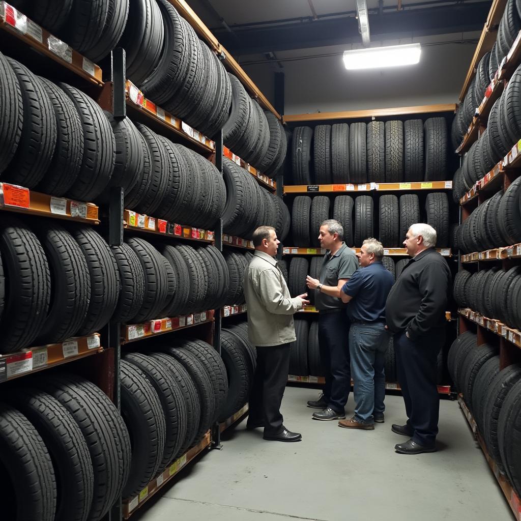 Wide variety of tires on display at AA Auto Service & Tire