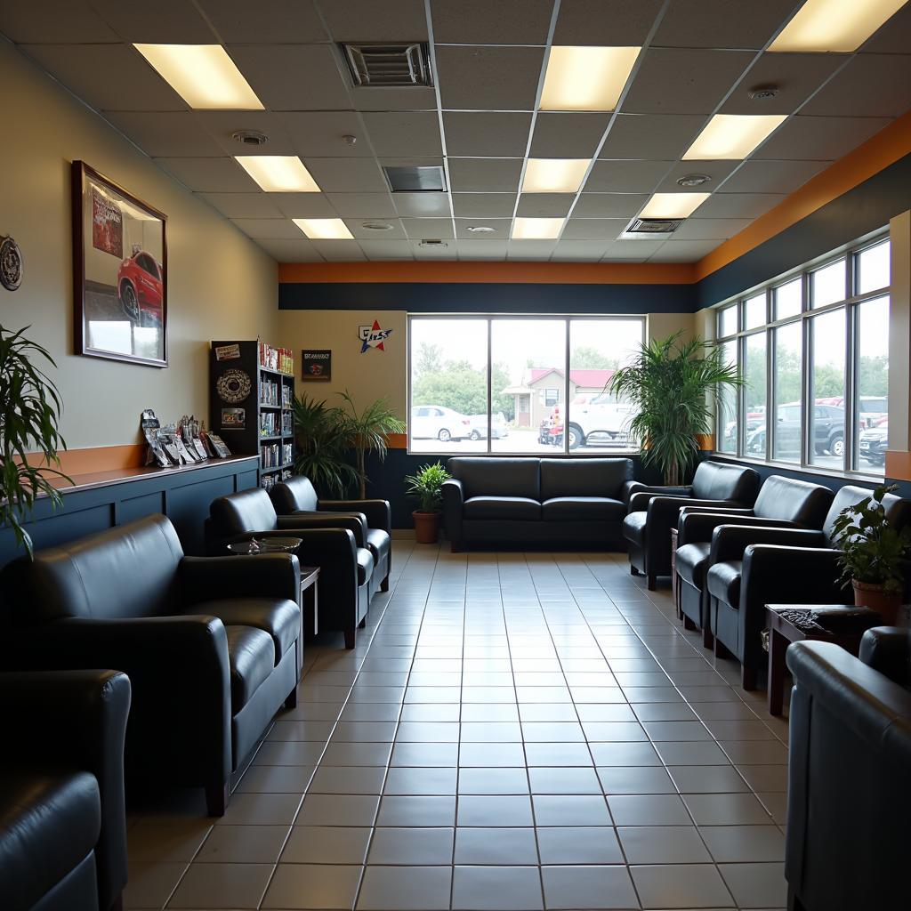 Comfortable waiting area at a TJ's Tire & Auto Service center