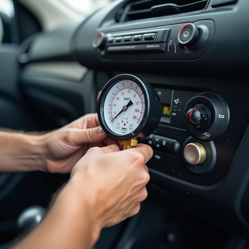 Toowoomba Mechanic Checking Car AC