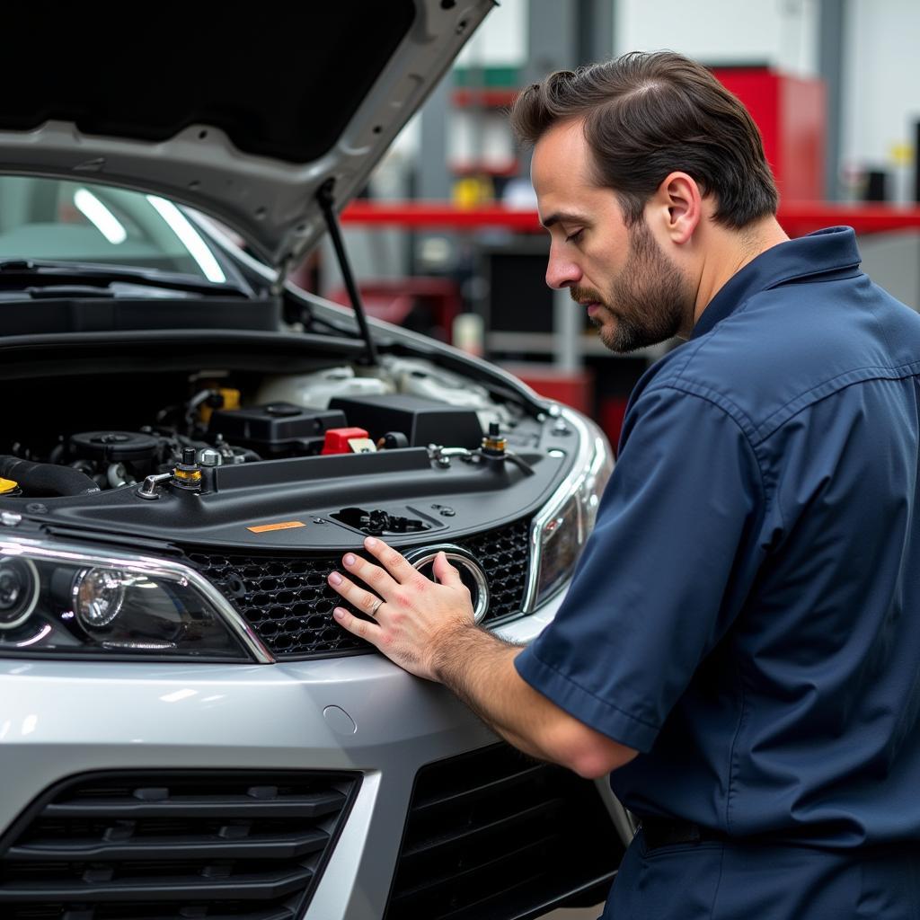 Toyota Car Undergoing Routine Maintenance