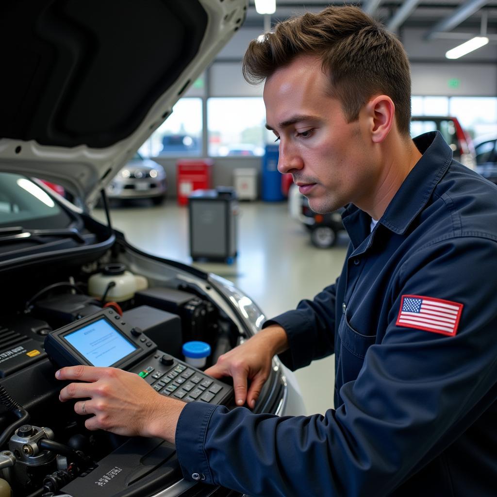 Toyota Certified Technician Working