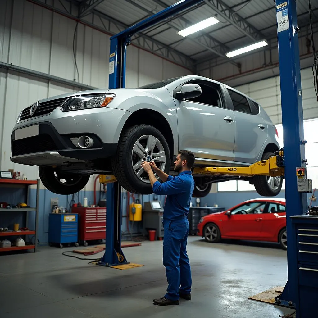 Car Transmission Repair in Progress