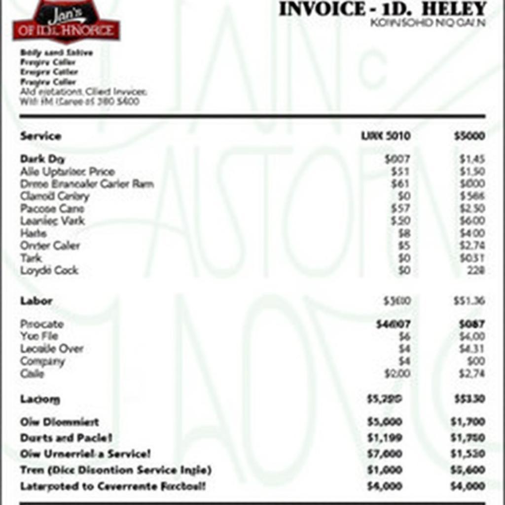 Transparent pricing with a detailed breakdown on an auto repair invoice