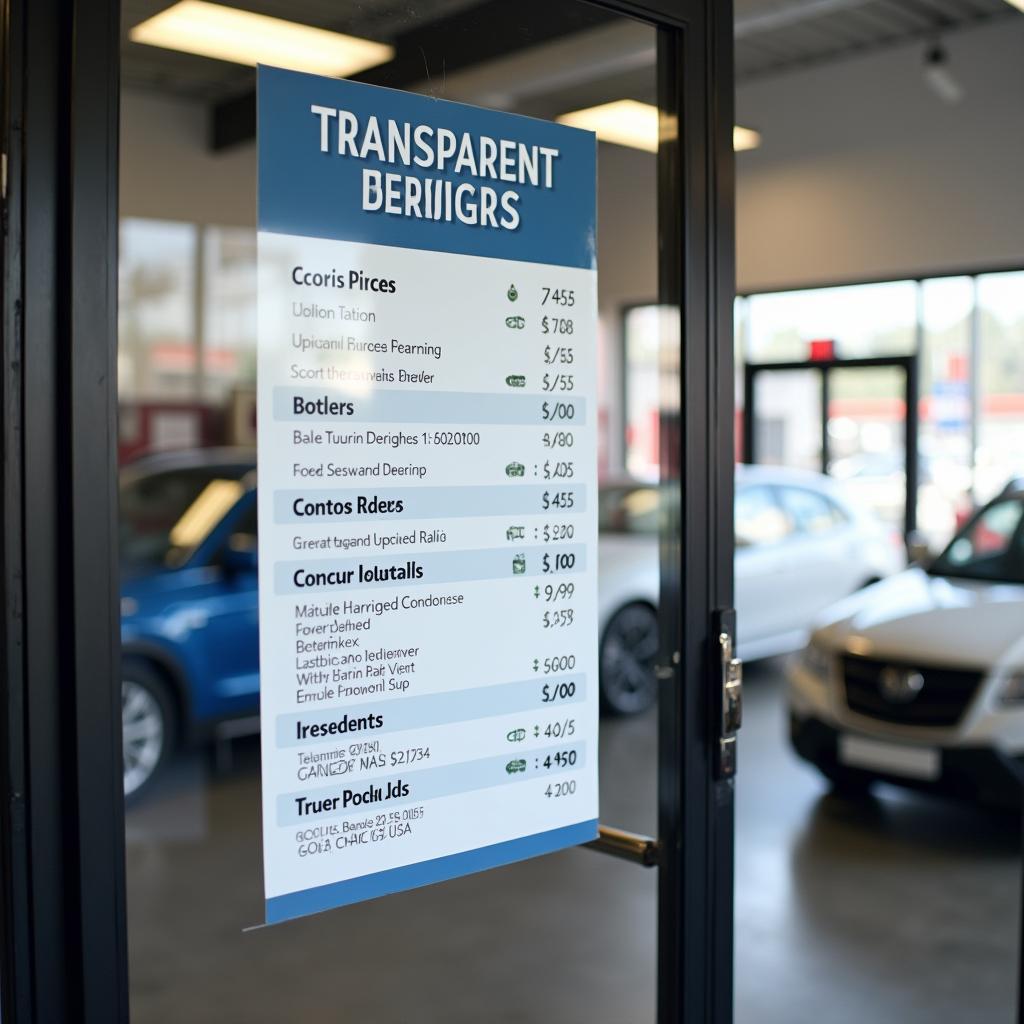 Transparent Pricing for Auto Repair Services