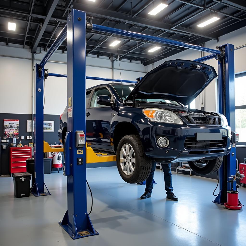 Modern auto service garage in Uithoorn