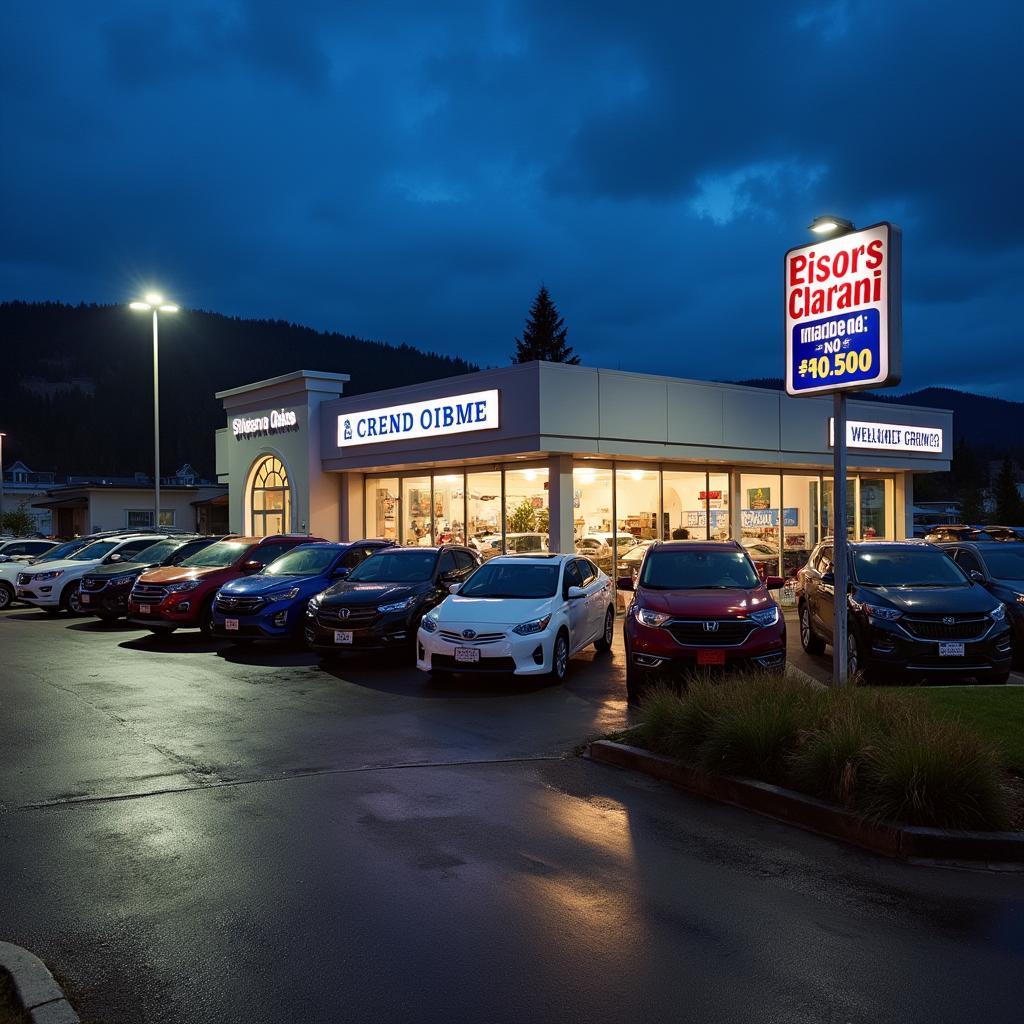 A wide selection of used cars at a dealership in Kelowna