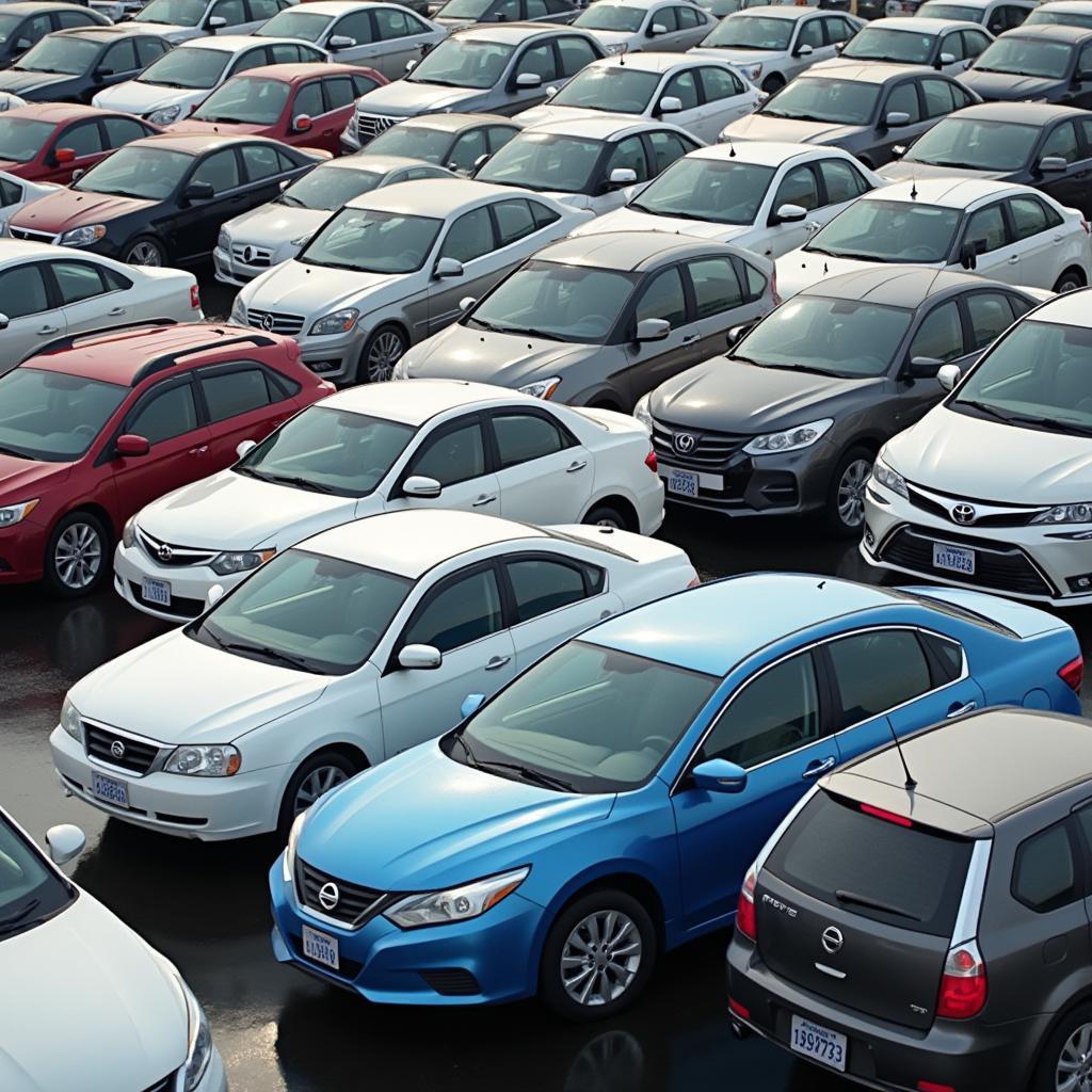 Used car lot at an a-1 auto sales