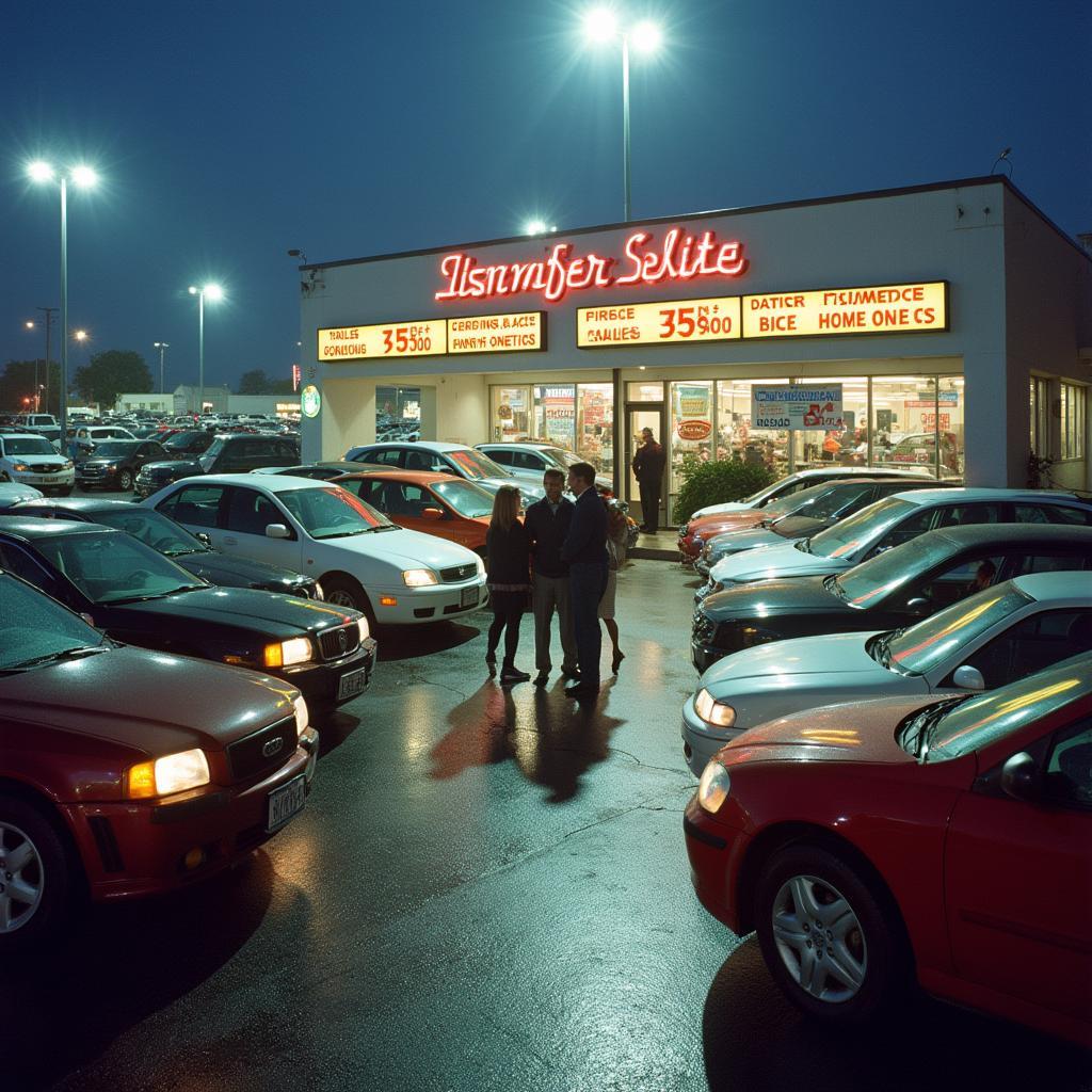 Used car lot at Jennifer's Auto Sales