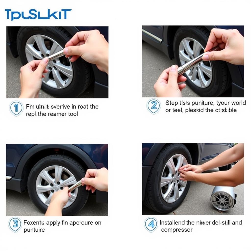 Using a Car Puncture Repair Kit