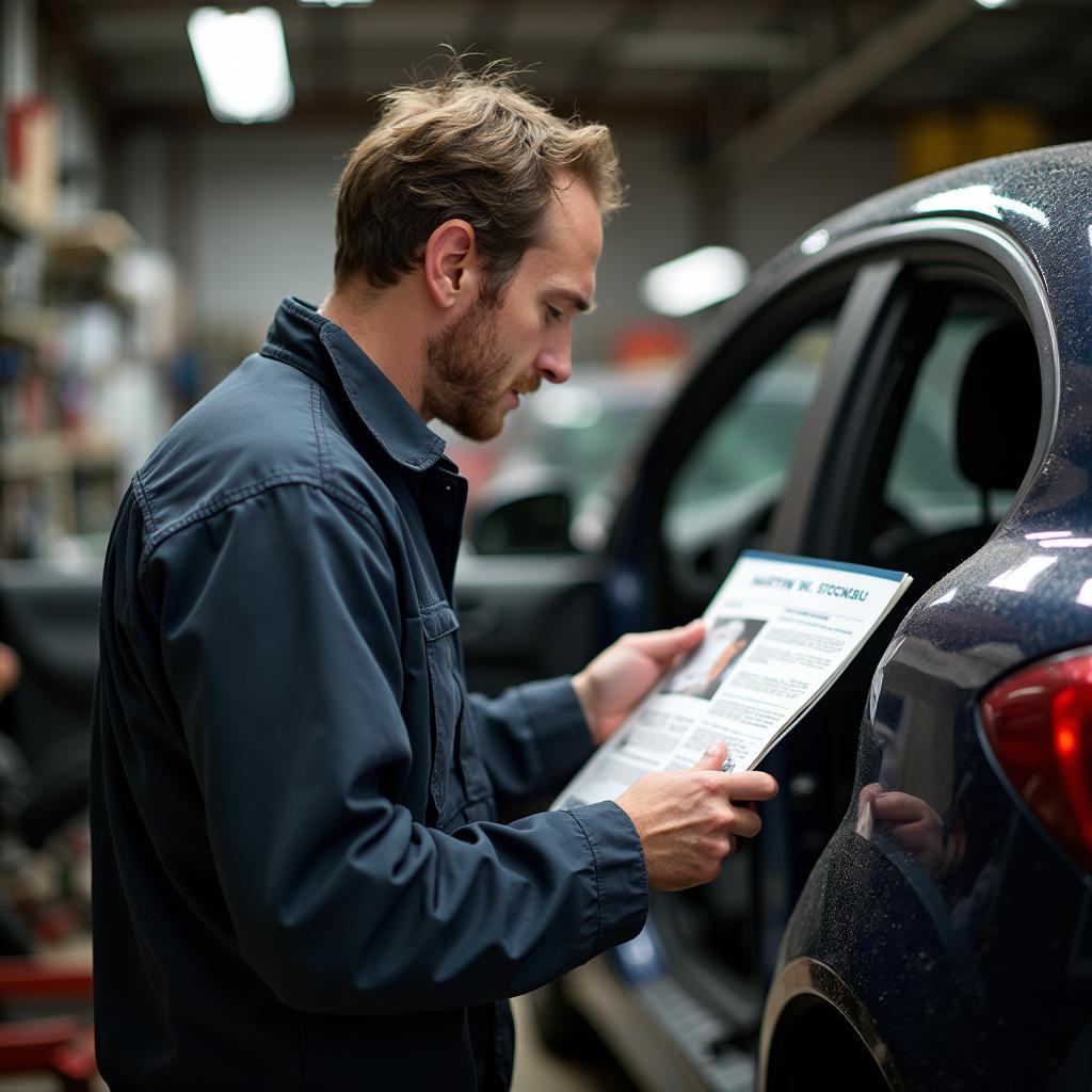 Mechanic Consulting Stockel's Guide During Repair