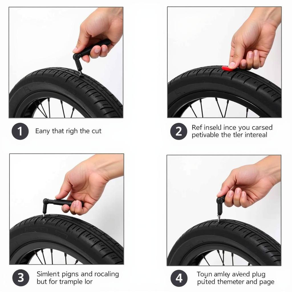 Using a Tyre Plug Kit to Repair a Cut in Tubeless Tyre