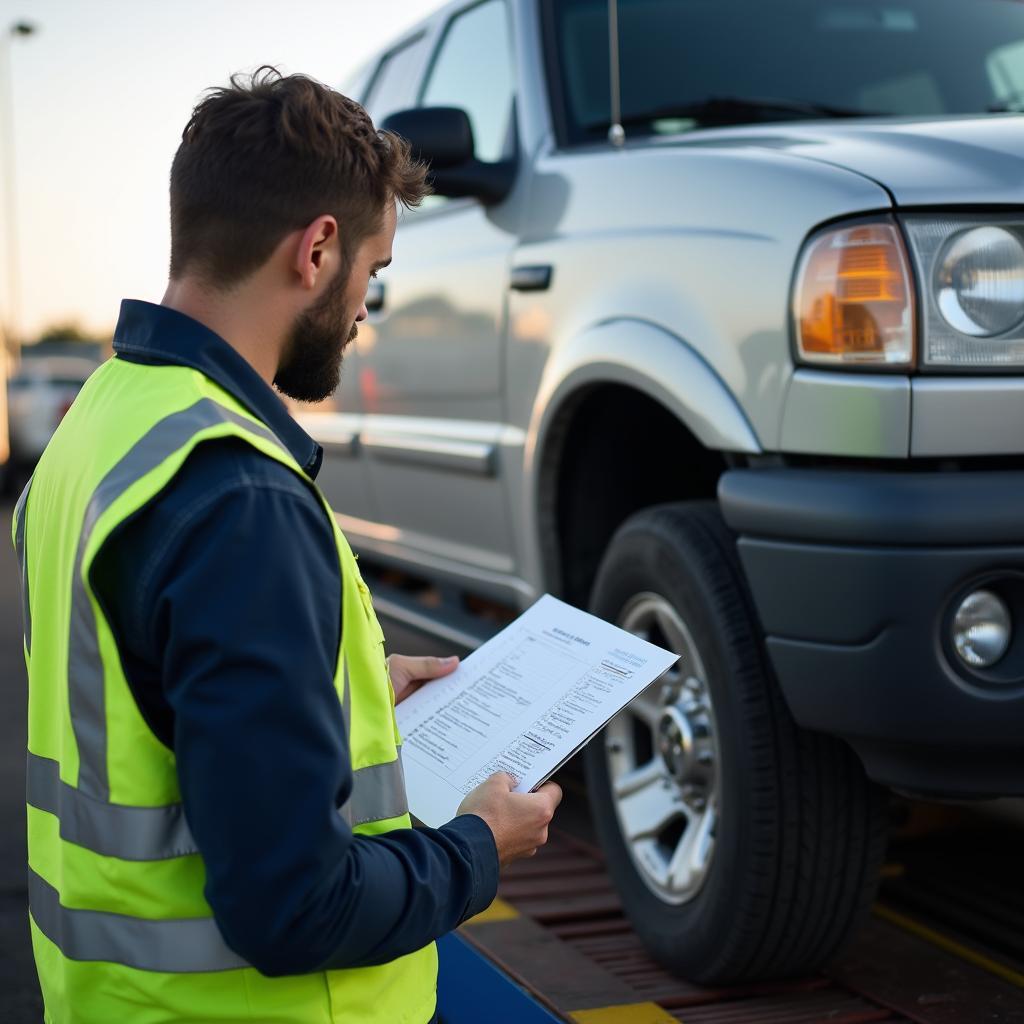 Vehicle Inspection Before Transport