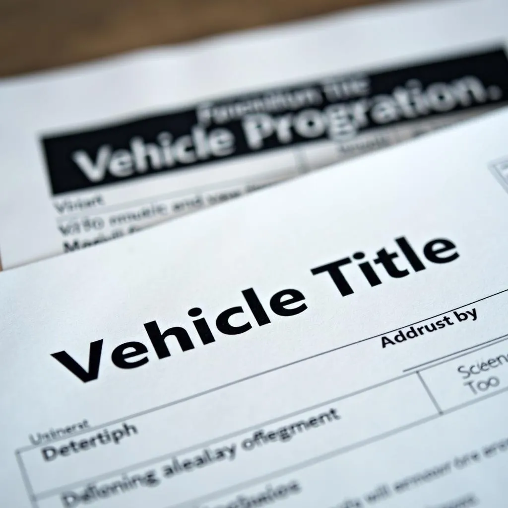 Vehicle Title and Registration Documents