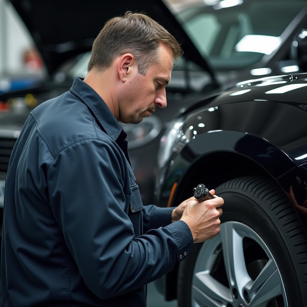 Victory Auto Service Technician Working on a Vehicle