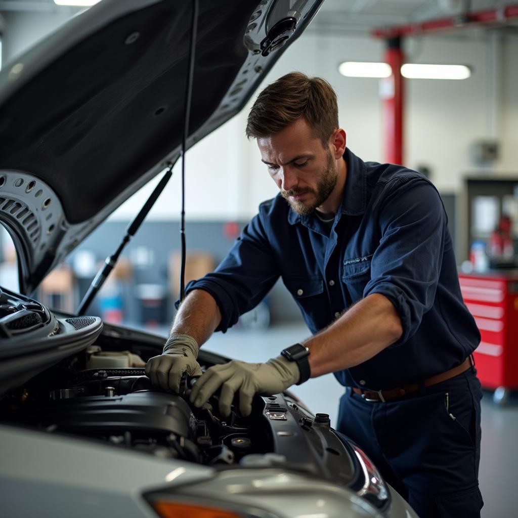 Victory Auto Service Maplewood Technician Working