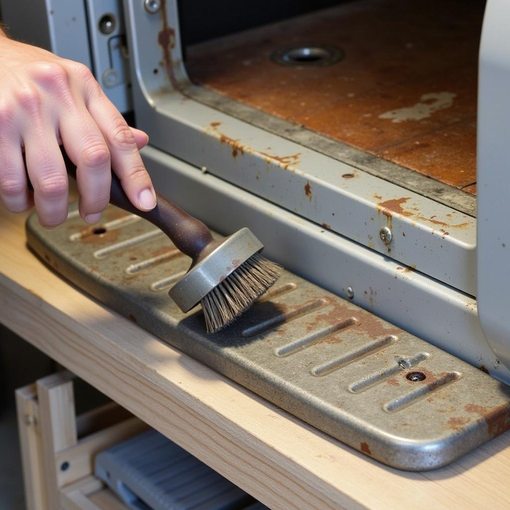 Removing rust from a Wagon R running board