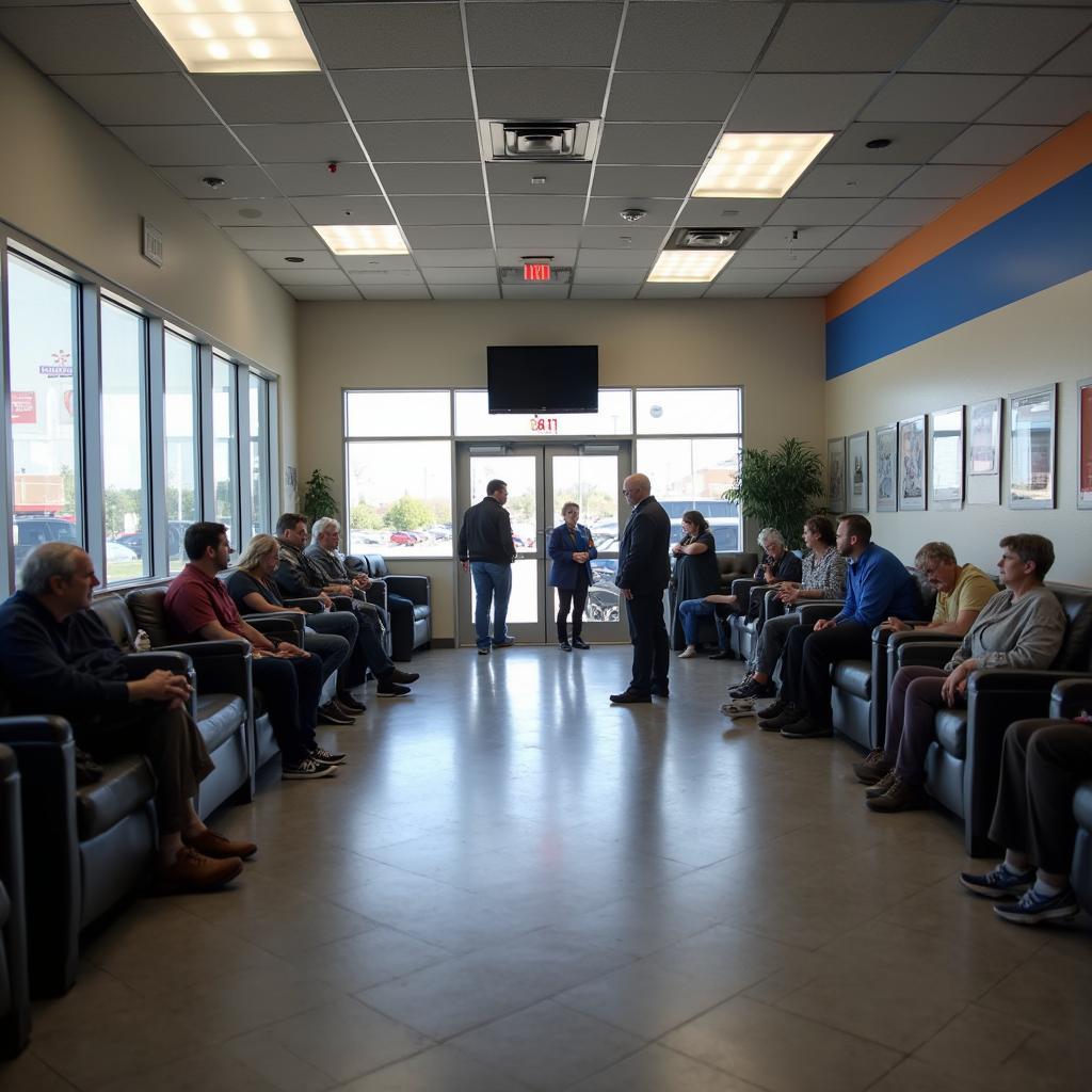 Comfortable Waiting Area at Walmart Auto Service