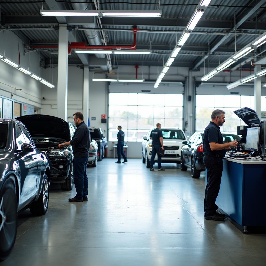 Modern auto service center in Warminster