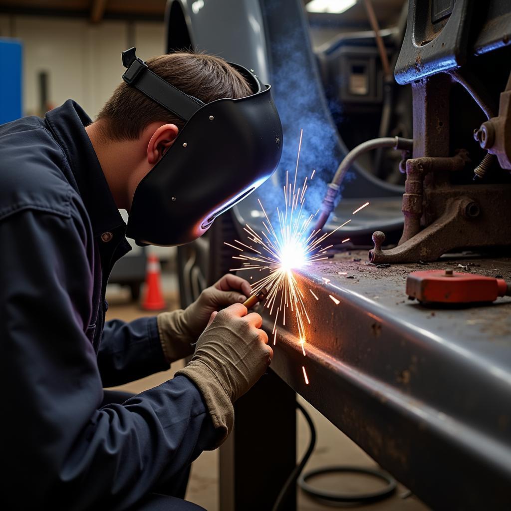 Welding a New Rocker Panel Section