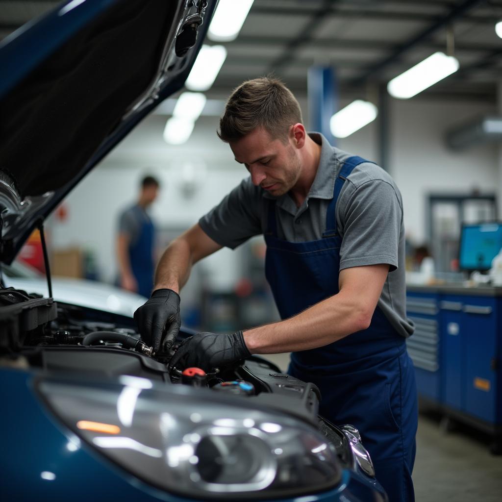 West Bloomfield Mechanic Performing Car Maintenance