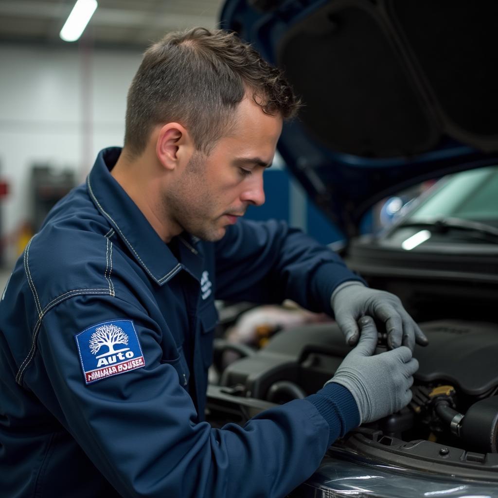  Experienced Technician Inspecting a Vehicle