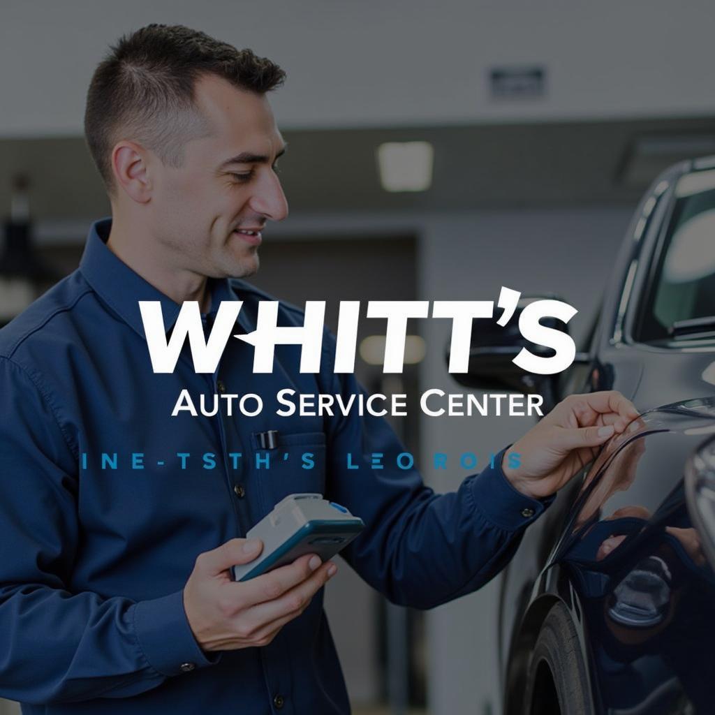 Skilled technician working on a car at Whitt's Auto Service Center