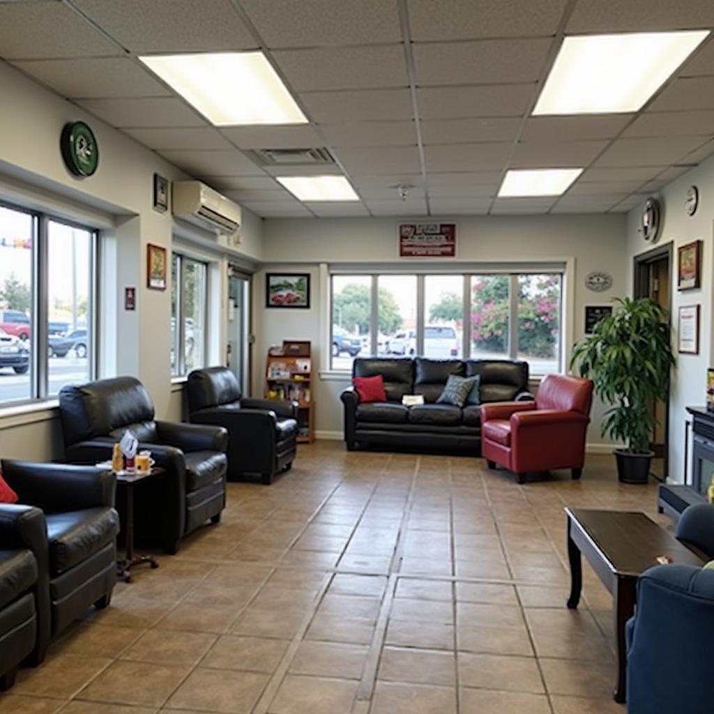 Comfortable customer waiting area at Whitt's Auto Service Center