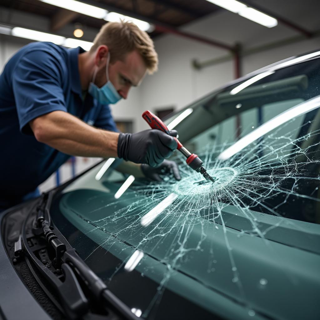 Windshield crack repair in Belton, MO