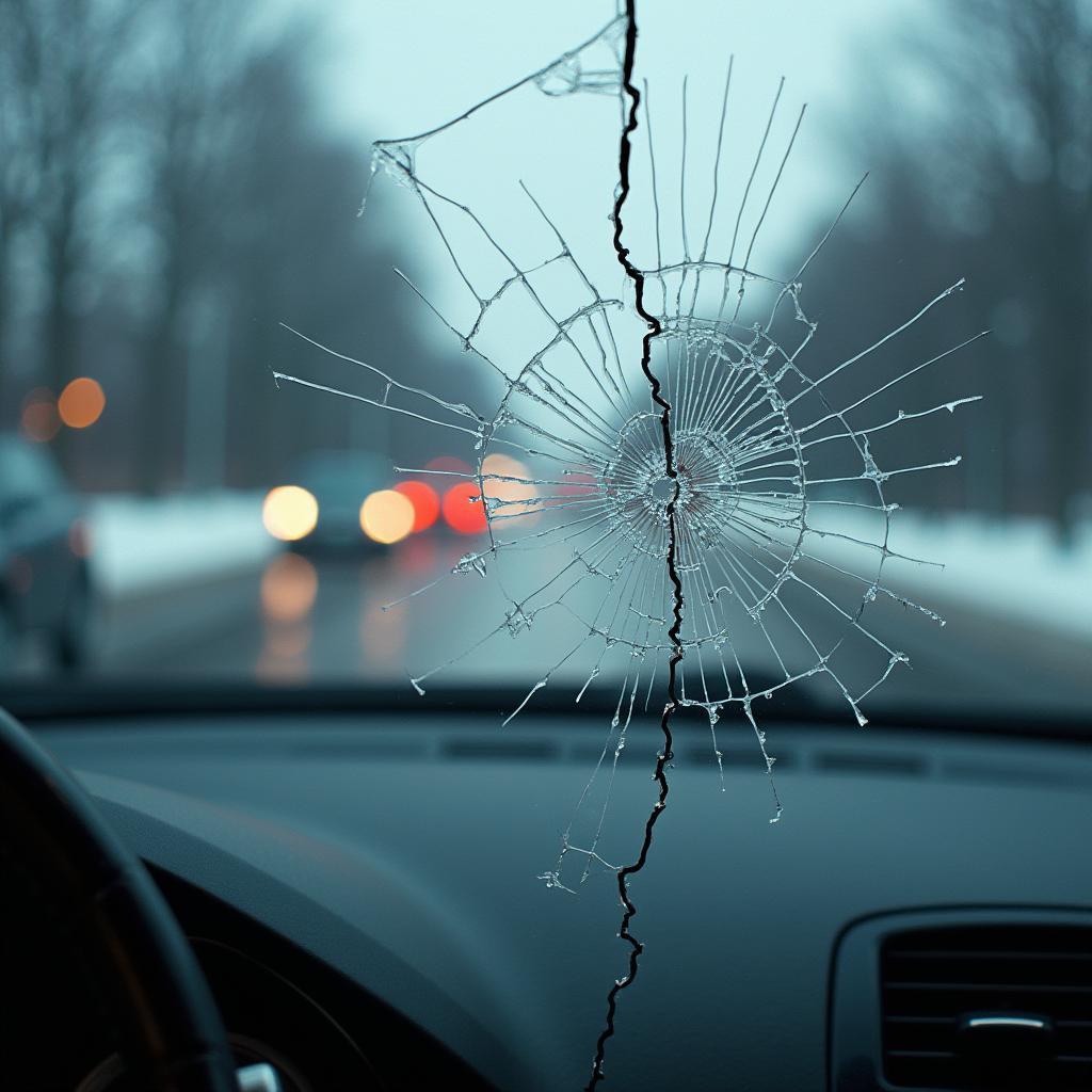 Windshield Crack Safety Hazard