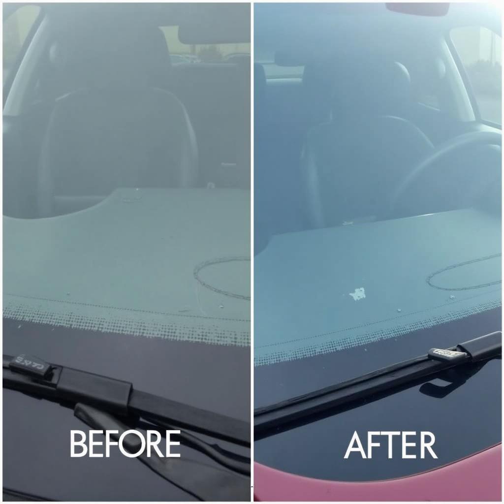 Windshield Repair Before & After