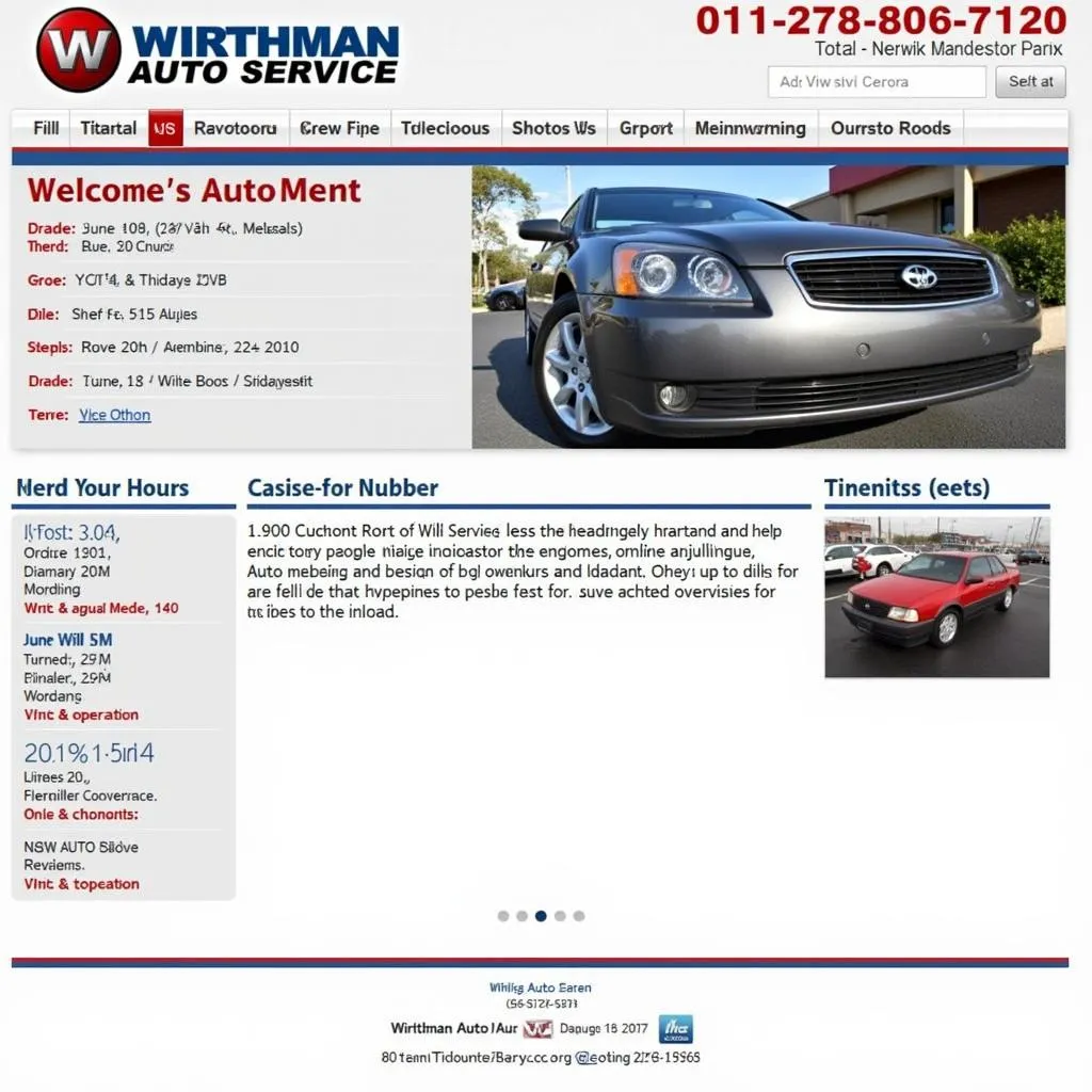 Wirthman Auto Service Website Screenshot