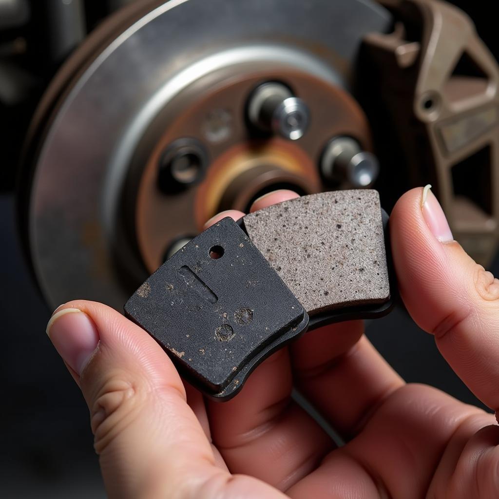 Inspecting Worn Brake Pads