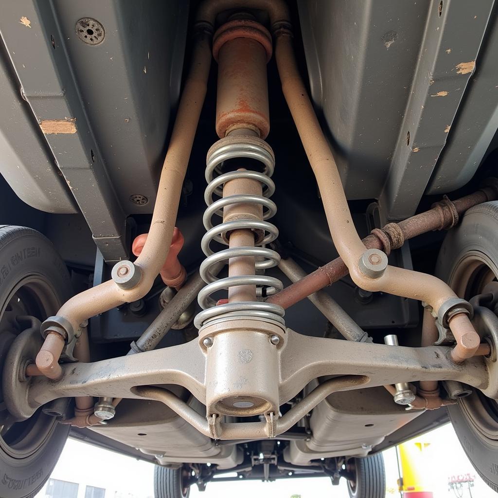 Worn Suspension Components in a Used Car