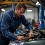 Experienced Mechanic in Wrightwood Repairing Car Engine