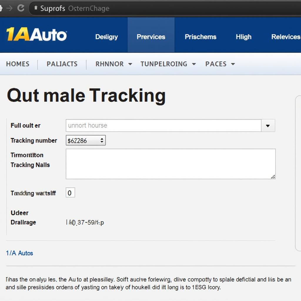 Tracking Your 1A Auto Order Online