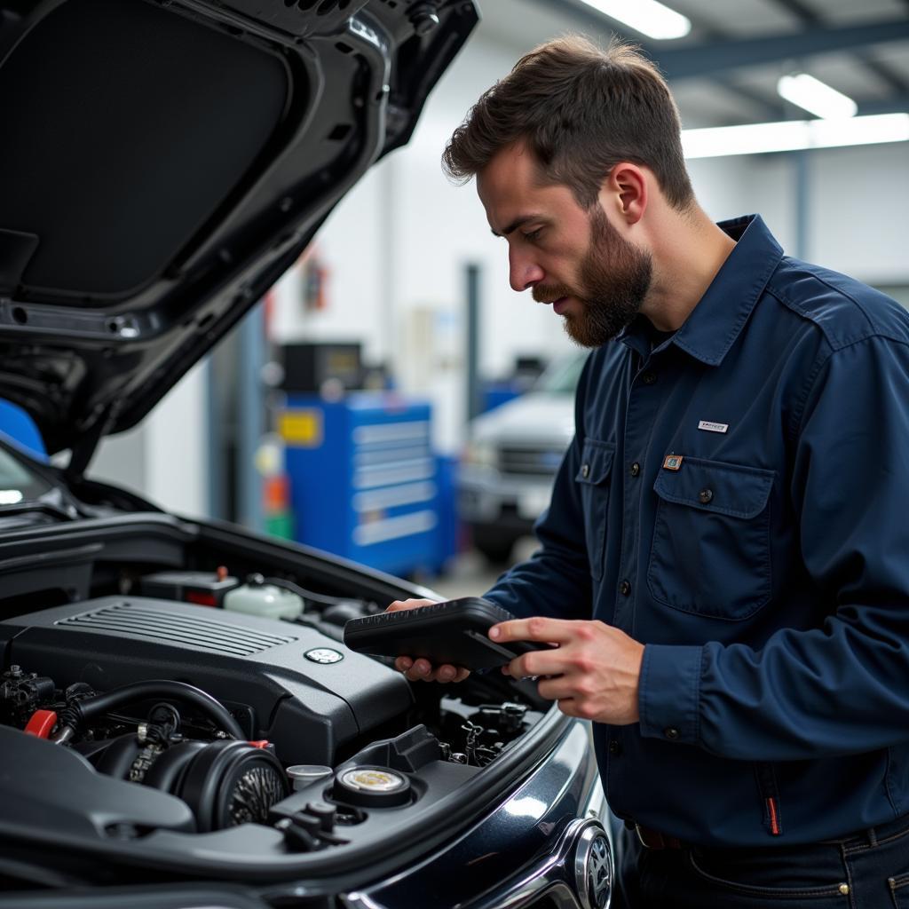 2018 Car Repair in Airway Heights, WA: A mechanic inspecting a car engine.