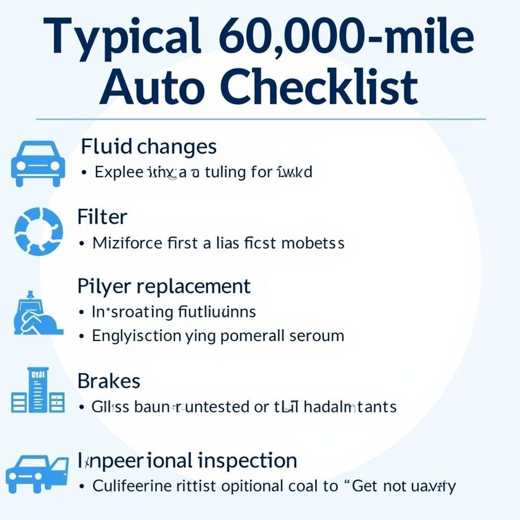 60,000 Mile Service Checklist