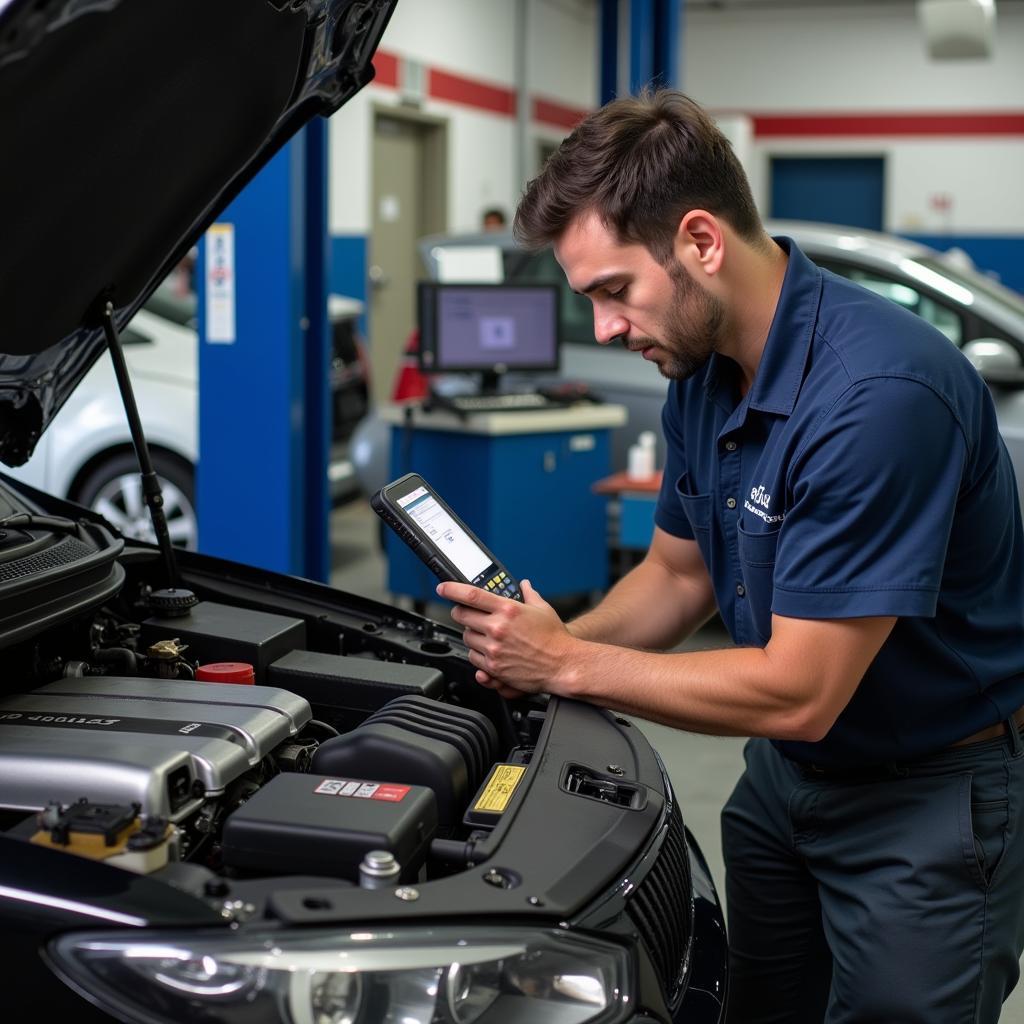 809 Auto Mechanic in a Repair Shop